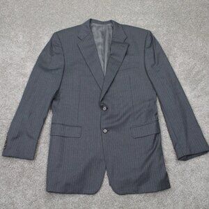 Hickey Freeman Madison Blazer‎ Mens 42 Long Gray Worsted Wool Sports Jacket Coat